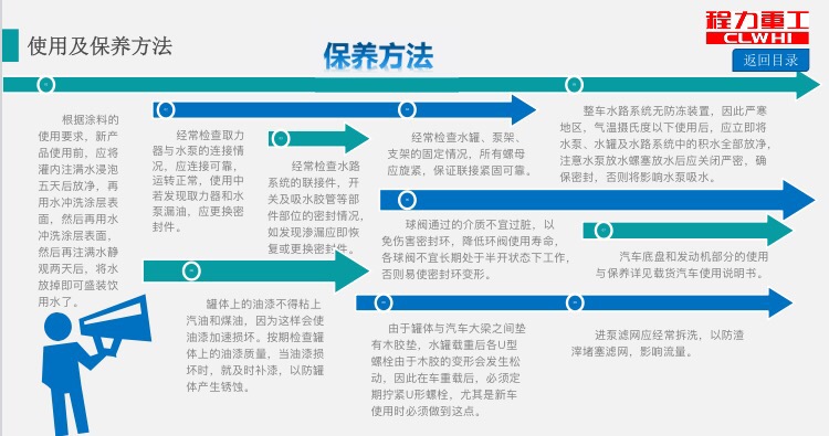 程力重工灑水車(chē)保養方法 程力重工灑水車(chē)保養方法